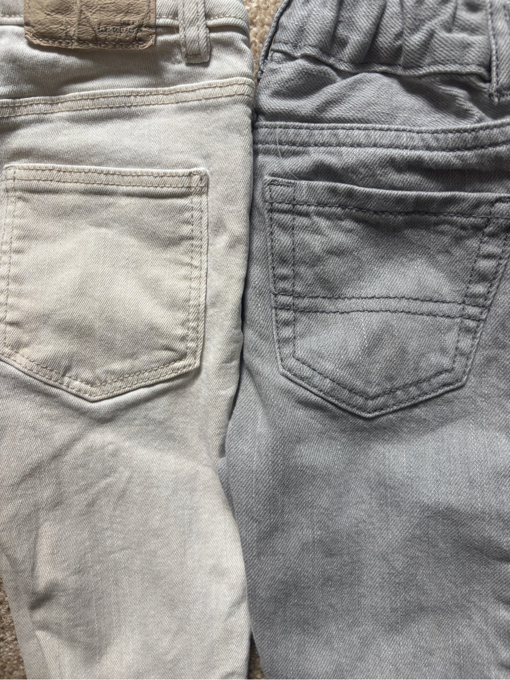 Zara Kids Jeans in Beige and Gray